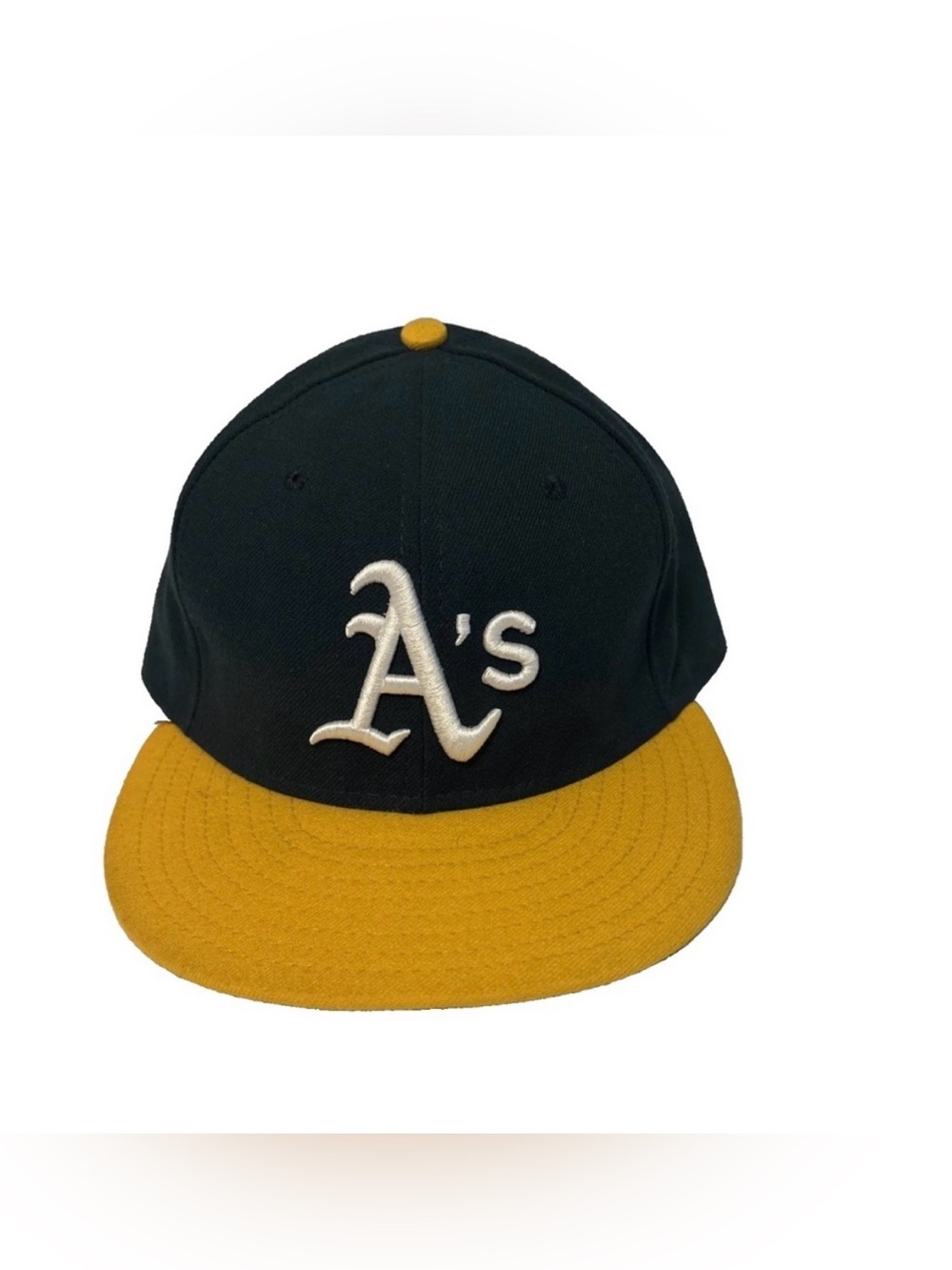 Oakland Athletics A's New Era 59Fifty Fitted 7 1/2 Hat Cap Men MLB Green Yellow